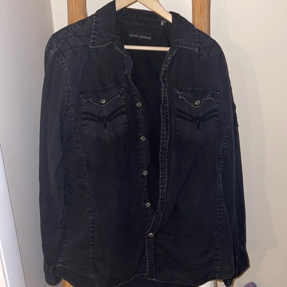 Affliction Black Premium Button Down Shirt